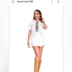 OBO White mini dress NWOT